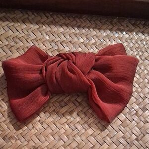 Deborah Rhodes Mocha French Hair Bow Clip Vintage
